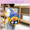 Sac à dos scolaire pour enfants motif excavatrice en polyester léger pour tout-petits