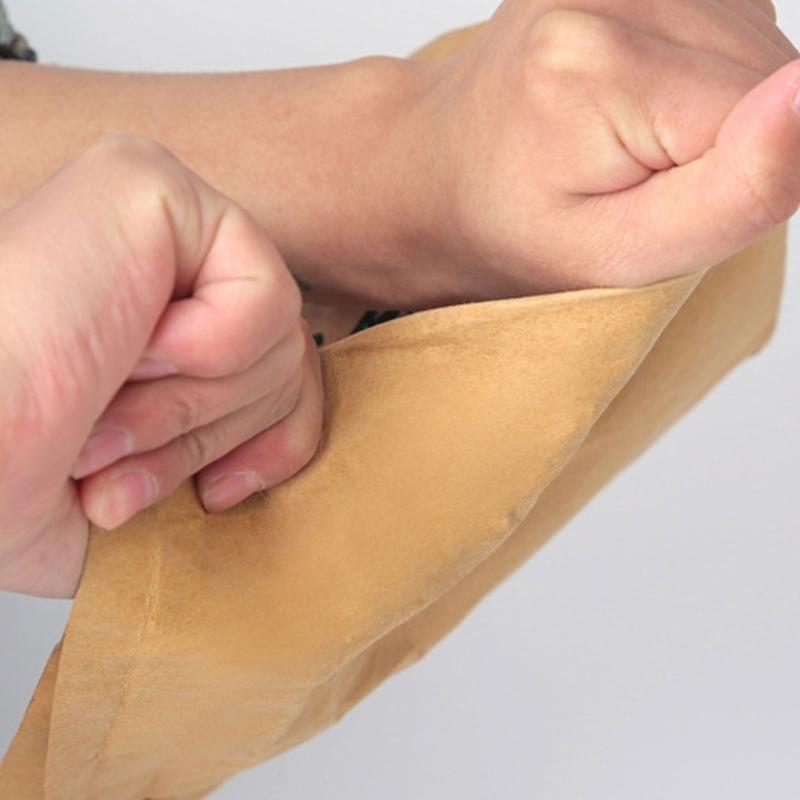 Multipurpose Foldable Kraft Paper Bags for Vegetables and Snacks Portable and Waterproof Convenient for Easy Carrying