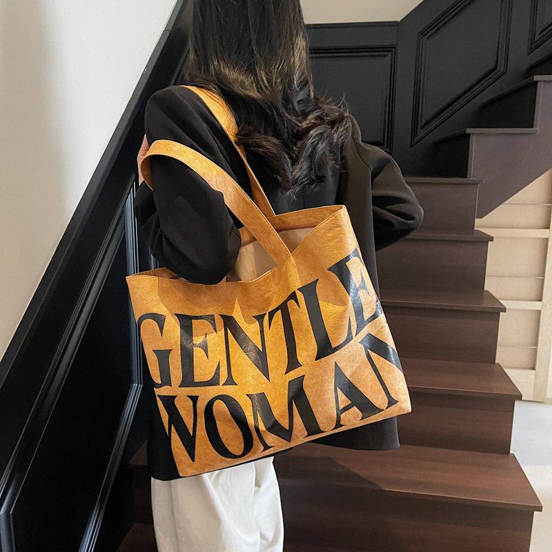Handbag Women's 2025 Spring New Trendy Korean Version Simple Casual Shoulder Bag Large Capacity Tote Bag Fashion Big Bag