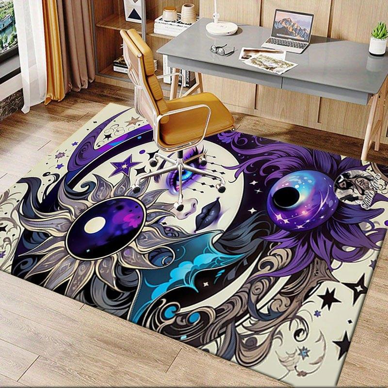 "Galactic Moon Goddess Tattoo Design Art Print"Office Mat Home Decor Office Desk Chair Carpet for office ph6