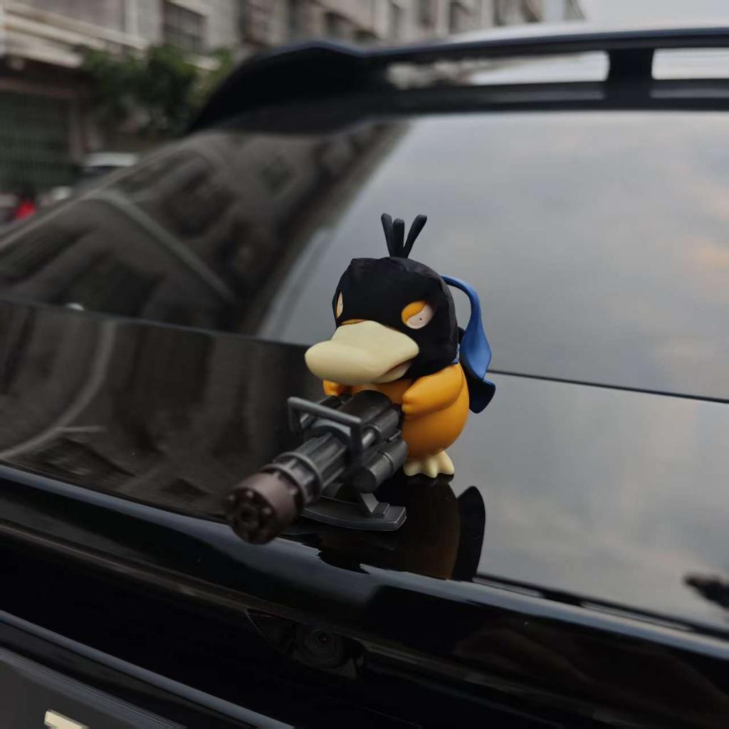Pokémon Psyduck Car Hood Ornament Small Figurine Car Doll Decoration Road Bandit Gatling Car Rear Doll Fun Toy Christmas Gift