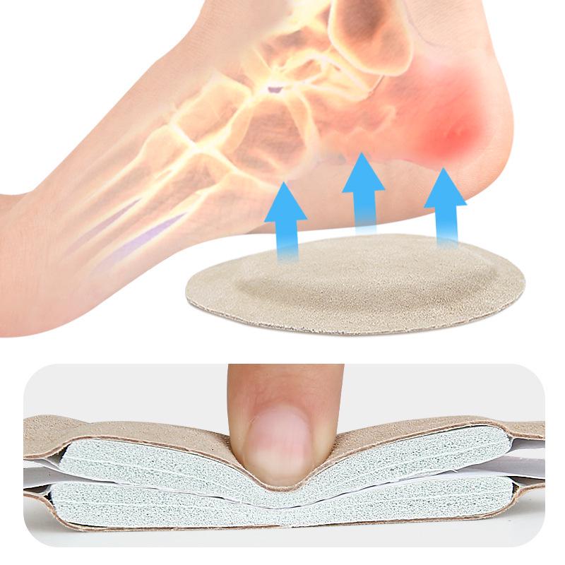 Leather Latex Heel Pads: Soft, Shock-Absorbing, Sweat-Absorbing, Breathable, Self-Adhesive for Sandals & High Heels.