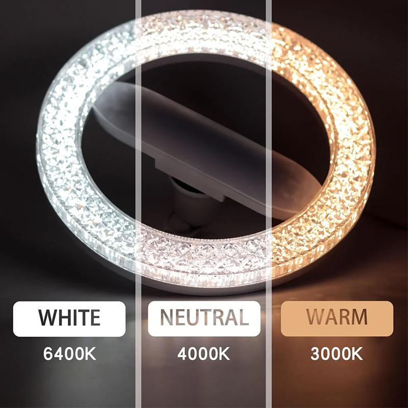 New LED ceiling light crystal E27 bulb 18W 24W pendant light AC220V 110V living room, bedroom, corridor, indoor lighting