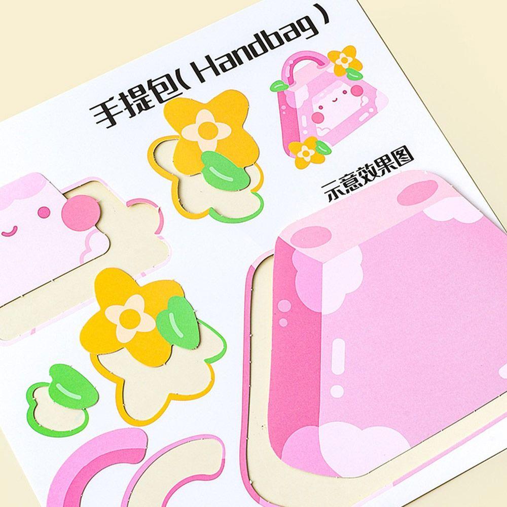 Multicolor DIY 3D Paper Sticker Enlightenment Craft Sticker Decals  For Kids