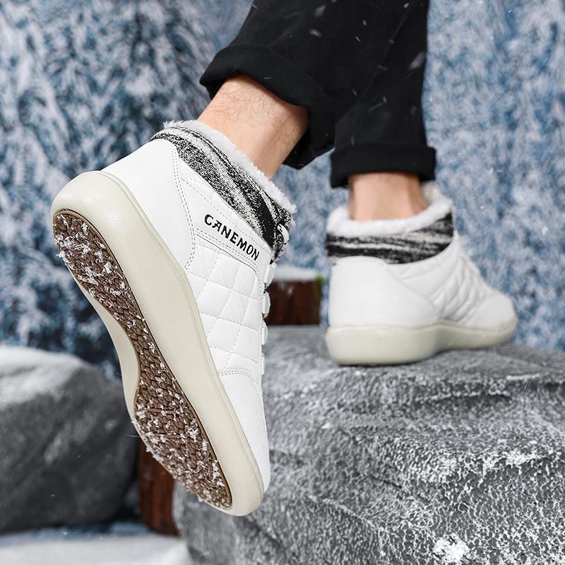 TUINANLE Winter Thick Bottom Plush Fur Snow shoes Warm Cotton Shoes Women's Casual Lace Up Keep Warm sneakers