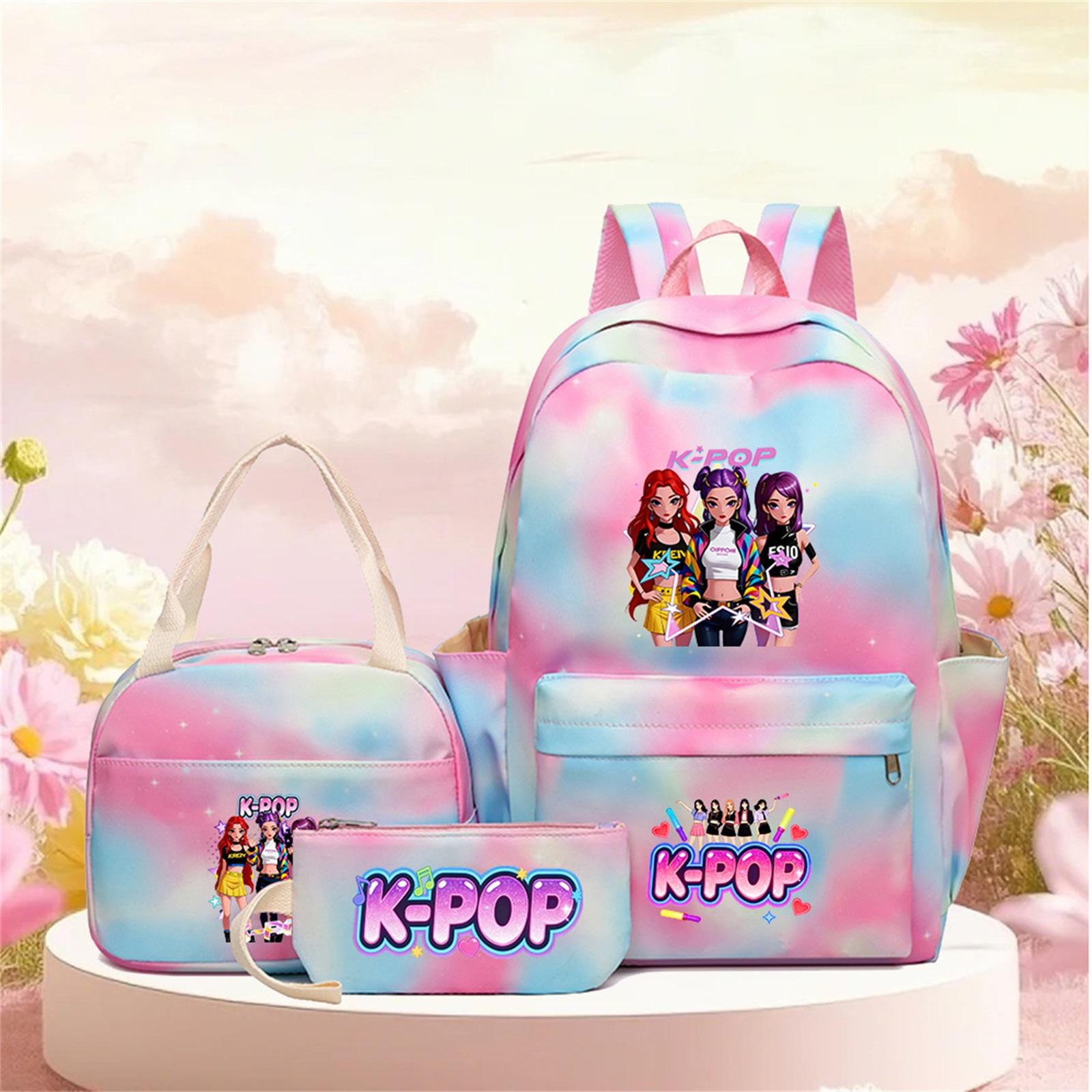 

Large-Capacity Casual Backpack, Lunch Bag, And Pencil Case One Size