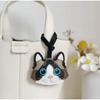 Cat Theme Brand Latest Cowhide Bag Hanging Accessories Sheepskin High Quality Key Chain Backpack Charms Diy Bag Decor Great Gift