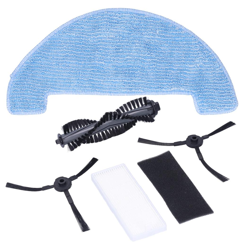 Kehrmaschine Walzenbürste Filter Reinigungstuch Seitenbürsten-Set Ersatzteile für ilife A4S