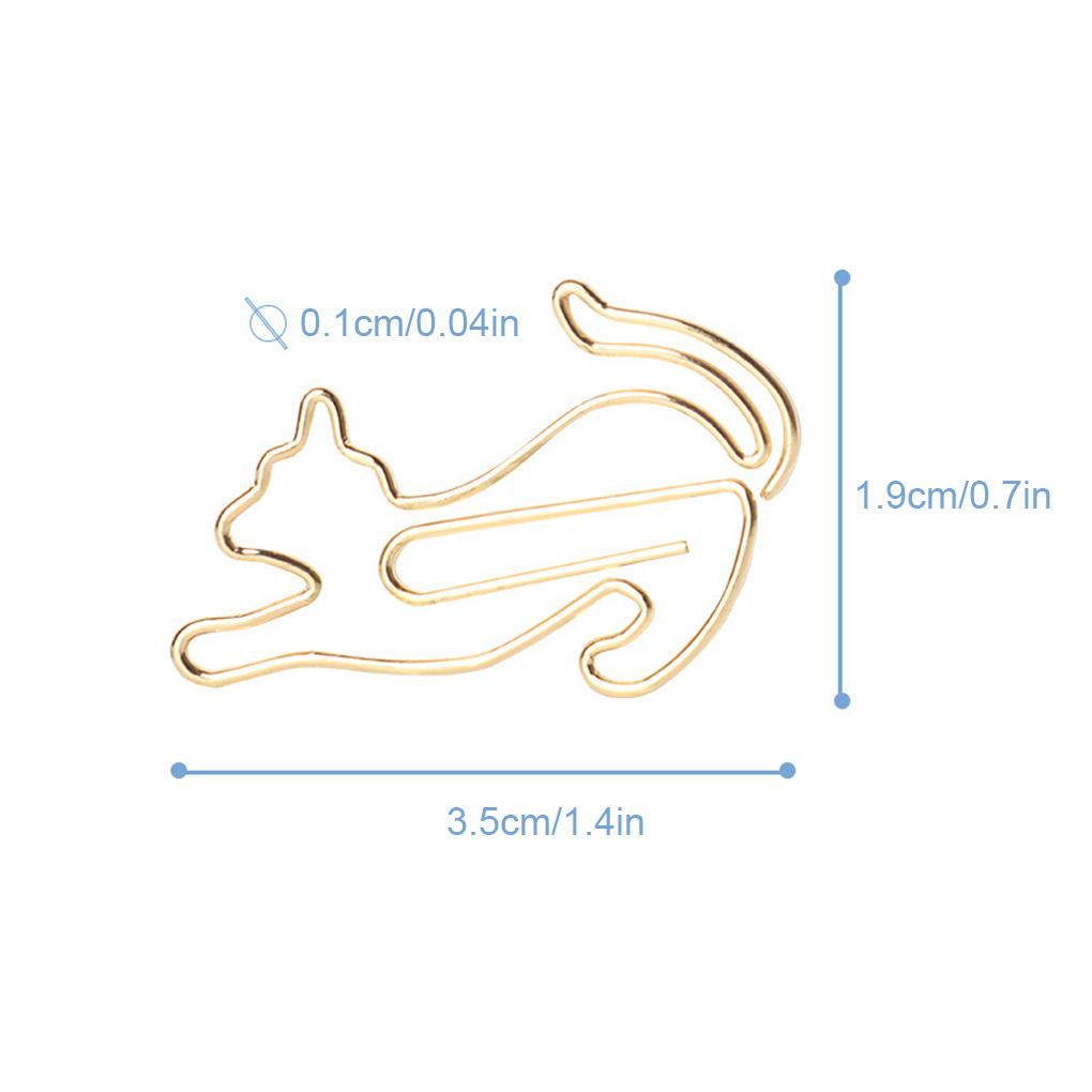 30Pcs Paper Clip Animal Envelope Clips Bookmark Pin Students Mini Novelty File For Business Stationery Supplies
