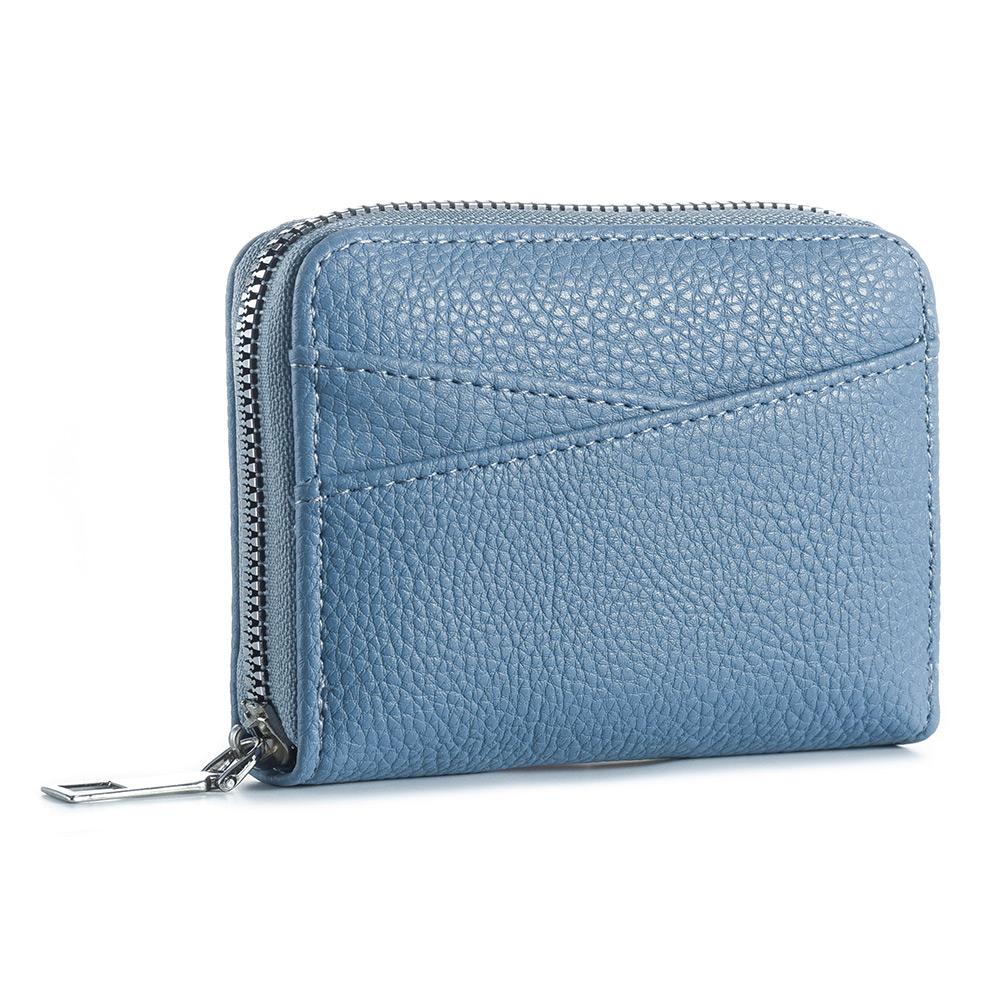 Women's Zipper Purse Short Lychee Pattern Fashion Multi-Card Slot ID Card Holder Coin Zipper Purse For Women