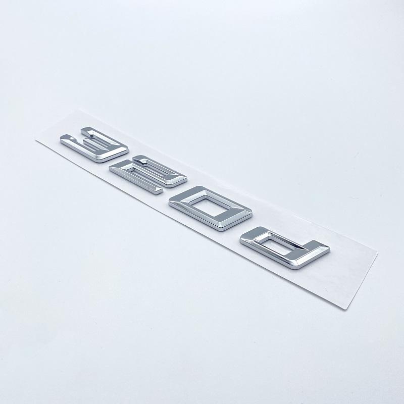 Nová čísla písma Písmena 316d 318d 320d 325d 328d 330d 335d Emblém GT ABS pro BMW řady 3 E90 E46 F30 Logo kufru auta