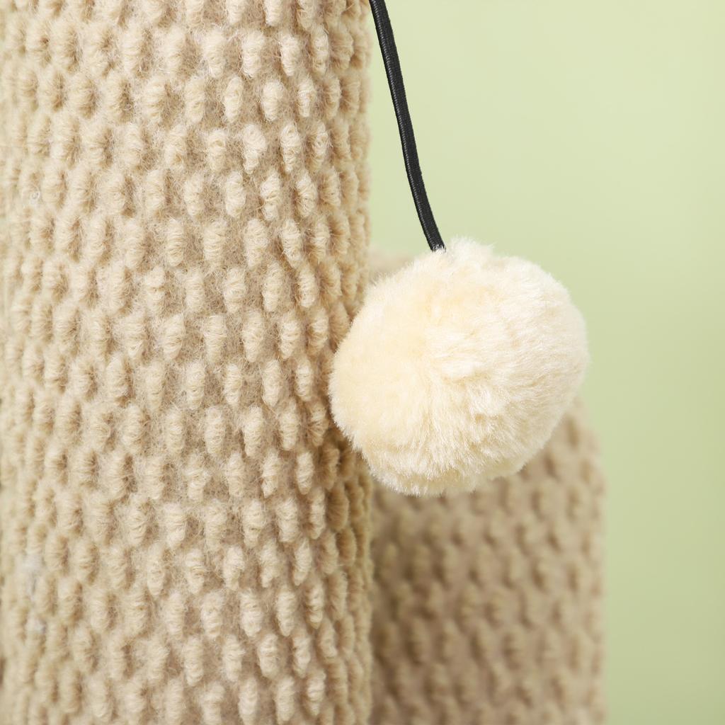 Cat Scratching Post with Scratch Board, Play Ball, Bumpy Texture/Sisal, 54 cm, Light Brown