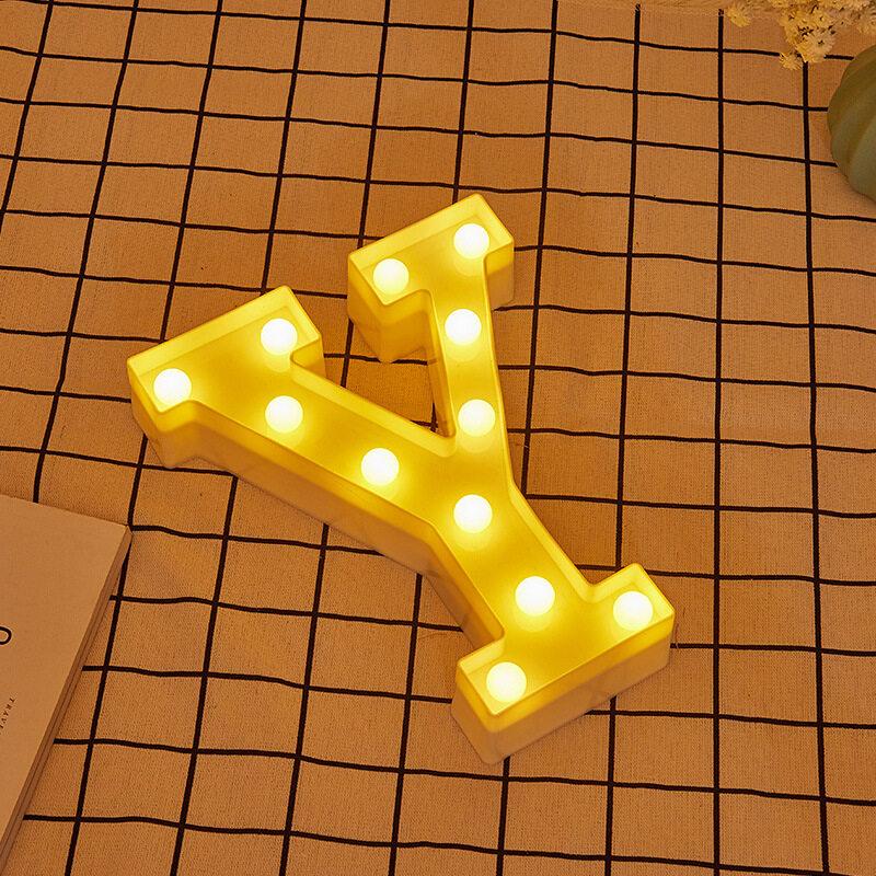 26 Luminous Alphabet Letter LED Night Lights Ambience Battery Light Letters Lamp Christmas Wedding Birthday Party Decoration