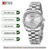 OFNS Classic Women's High-End Casual Luxury Quartz Wristwatch, Roman Numeral, Stud Design, Business-Commuting, Waterproof.