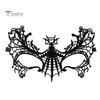 Spinnennetz-Motto Partyzubehör Halloween-Kostüm für Damen Schwarzes Spitzen-Stirnband Choker Handschuhe Feiertagsdekorationen Umhang Maske Oberschenkelhohe Lange