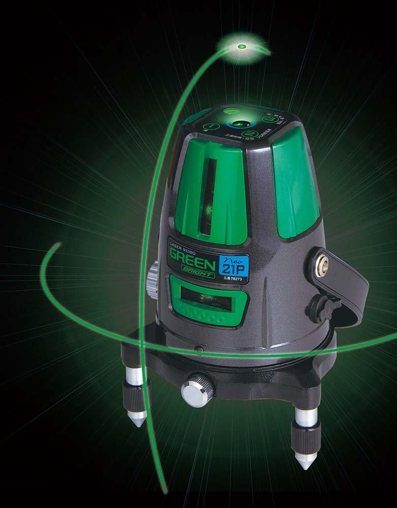 Shinwa Alcohol Industry Shinwa Sokutei Laser Laser Robo Green Neo 21P Ceiling Ground 78273 Level, Bright, Vertical, Horizontal, Mark, Mark