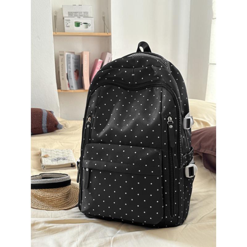 Rugzak voor Dames met High-end Niche Schooltas Hoge waarde Lichtgewicht, Modieus en Eenvoudig Casual en Vuilafstotend Grote Capaciteit Tas one size fits all zwart
