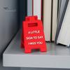 Romantic Commemorative Souvenirs Mini Desk Sign with I Love You/I Miss You/I'm Proud of You Text for Anniversary Valentine's Day Durable Plastic Signs