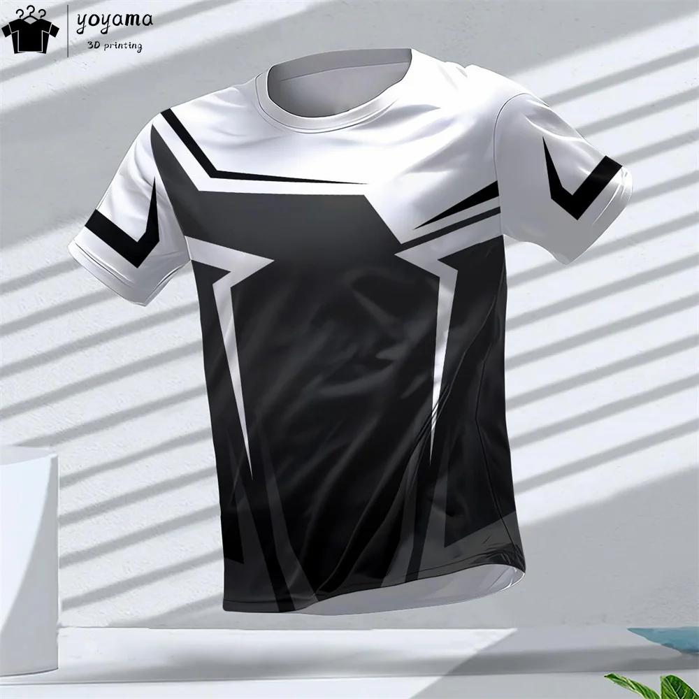 Tricouri grafice sport la modă de vară pentru bărbați, cu gât rotund, cu mânecă scurtă, respirabile