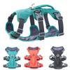 Reflective Safety Harness Vest Small To Medium Dogs Shock Absorbing Anti-Pull Pet Chest Strap In Green Black Orange