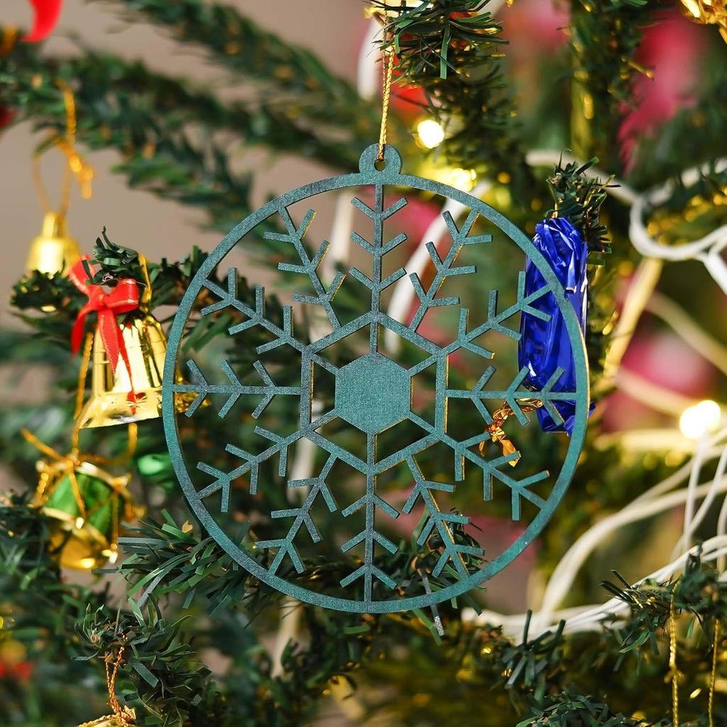 Dřevěné Vločky Dekorativní Veselé Vánoce Závěsné Ozdoby Rekvizity (Sada 6)|
