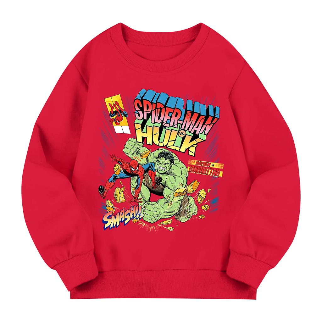 Children's Long Sleeve Loose Fit Letter Print Crewneck Sweatshirt