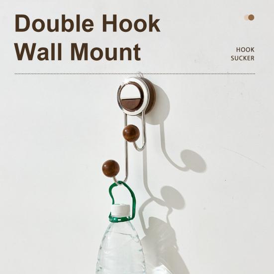 Hook Load-Bearing Non-Slip Wall Hook with Vacuum Suction Cup Reusable Wall Hook for Bathroom Kitchen Porch