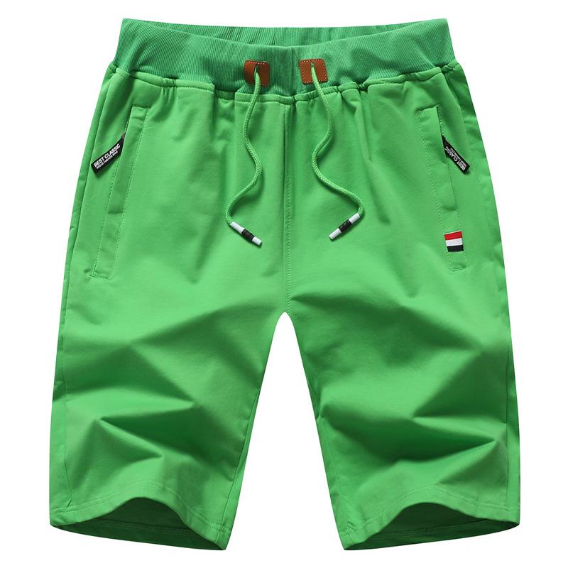 

Мужские модные трикотажные спортивные шорты из хлопка - молодежные, большие размеры, летние. Large