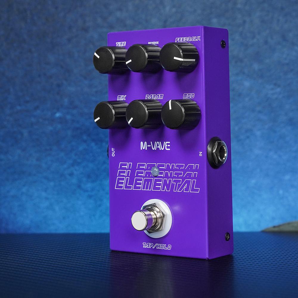 M-VAVE Elemental Digital Delay Pedal 9 Verschiedene Delay-Effekte Gitarrenpedal Unterstützung für TAP und HOLD Modus Gitarrenzubehör