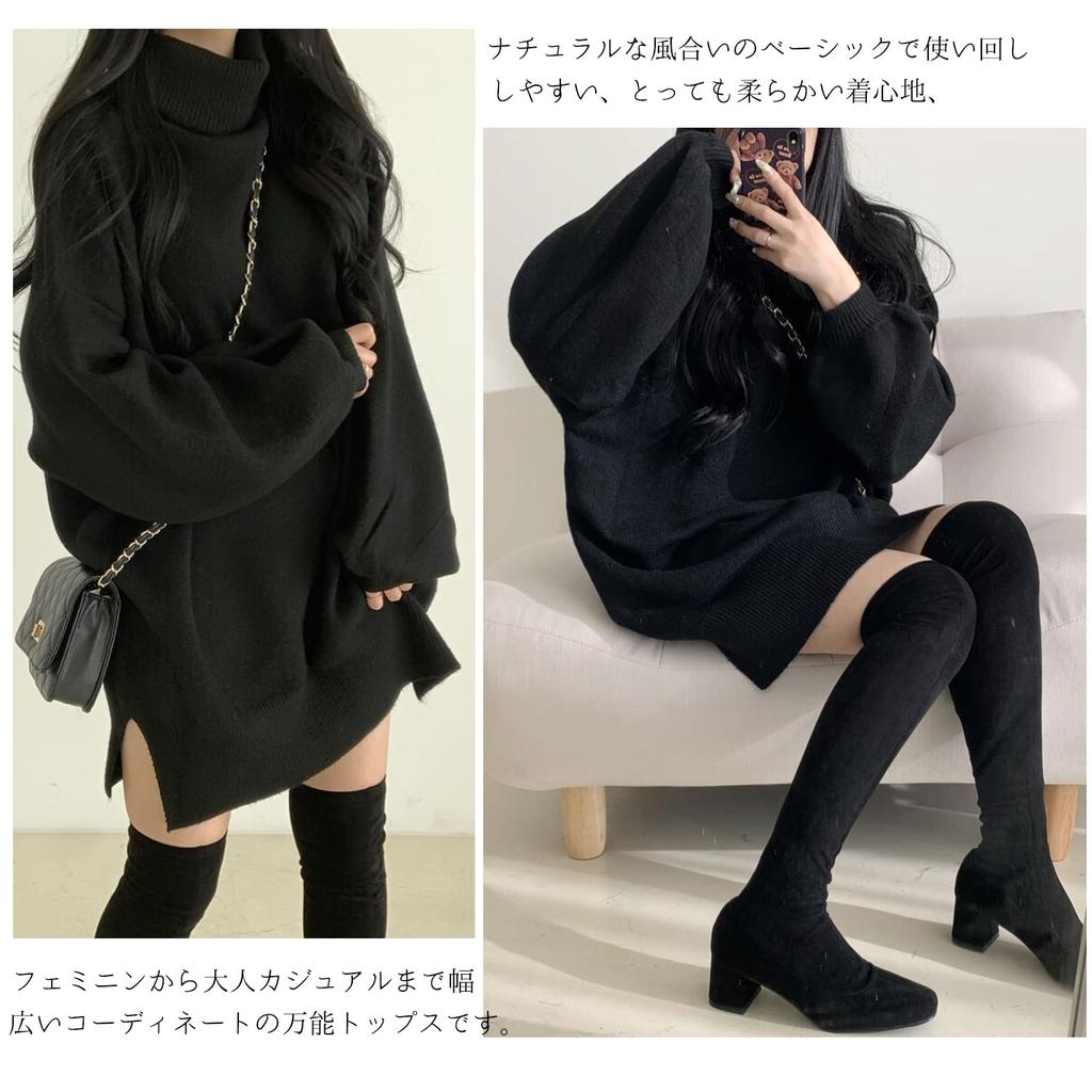 Maglione da Donna a Maglia Lunga Morbido Plus [POGCZMKK], Manica, Collo Alto, Pullover, Vestibilità, Taglie, Valorizza la Figura, Elegante, Caldo, Snellente, Carino, Alla Moda,