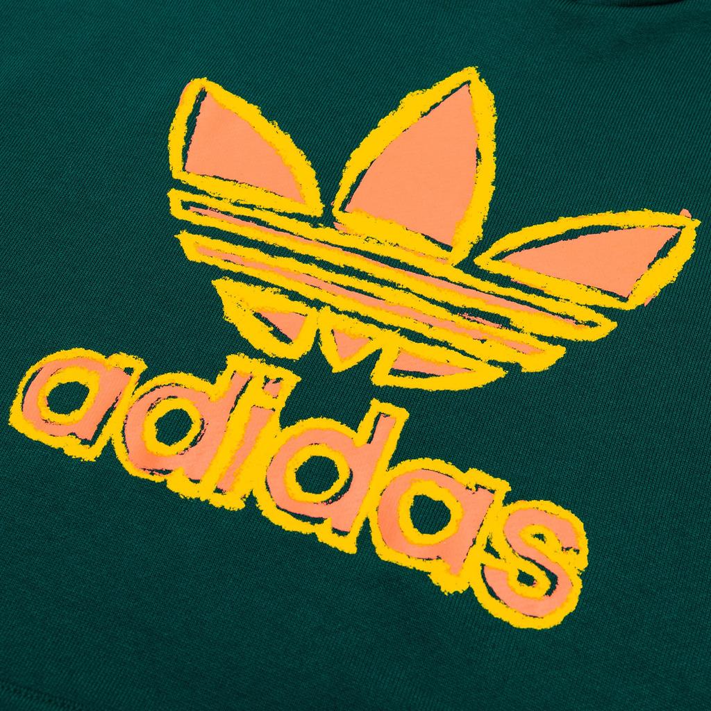 Adidas Originals Trefoil Large Logo Print Hoodie Men Hoodie Forest-Green GR9960