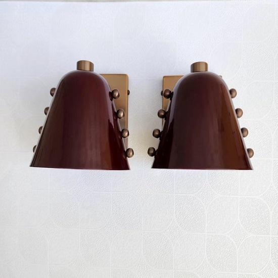 Ручні латунні конічні настінні світильники Освітлення в стилі середини століття
