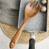 Reusable Wooden Fork Pasta Retro Salad Sushi Cooking Spoon Kitchen Utensil Tool