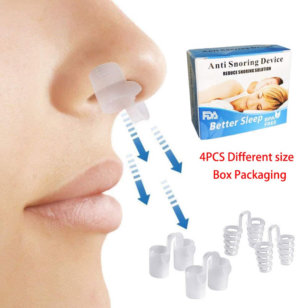Schnarchstopp-Ring mit Etui Anti-Schnarch-Gerät Magnetische Nasenventile Anti-Schnarch-Nasenklammer Nachtschlafapnoe-Schutz schneller Versand