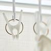 Wall Mounted Clothes Drying Rack Folding Telescopic Punch Free Plastic Laundry Rack for Indoor
