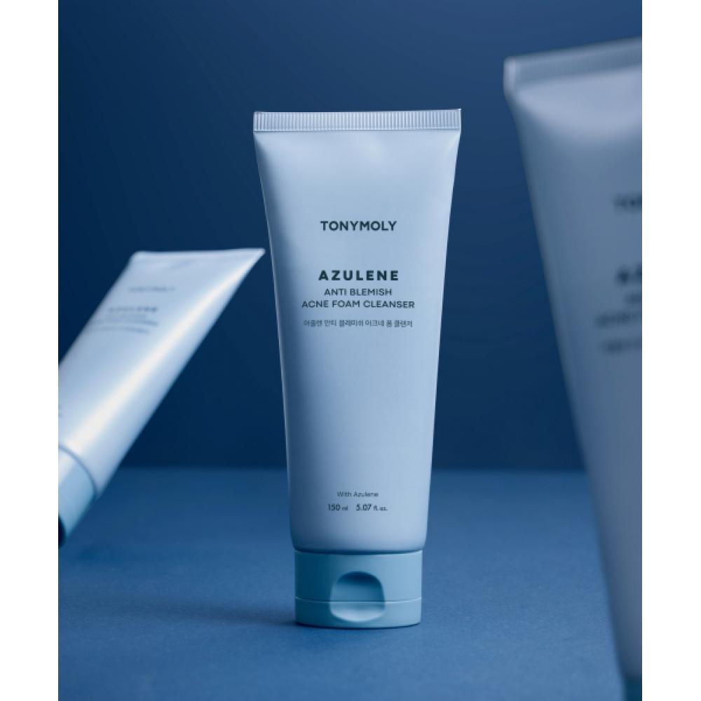 Tonymoly [2pack] Azulene Anti Blemish Acne Foam Cleanser 150ml FREE