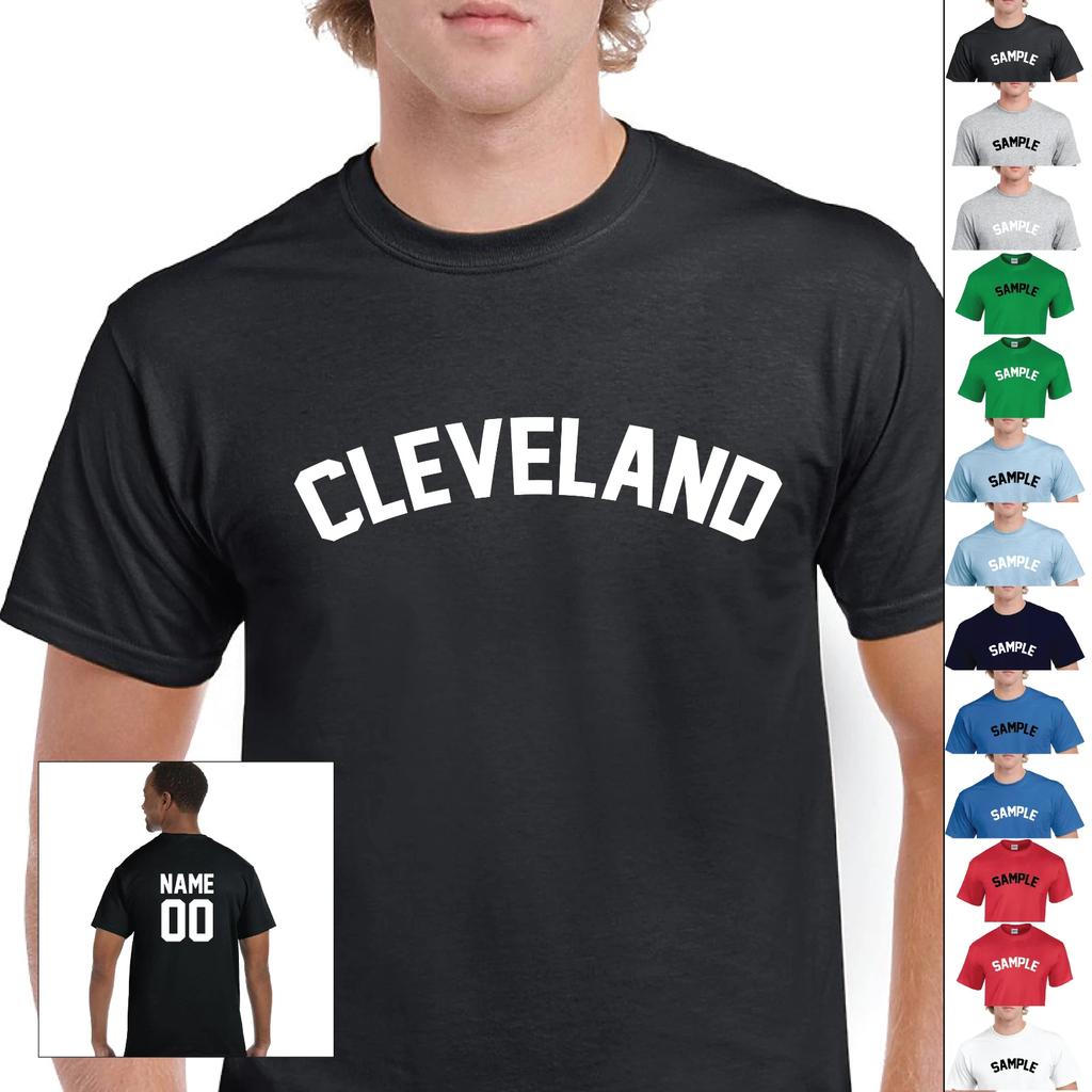 Stadt Cleveland Trikot Sport Buchstabe Personalisierter Name Nummer Baumwoll-T-Shirt