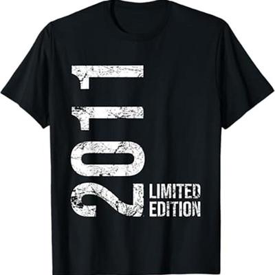 2011 Limited Edition Vintage T Shirt Black S TO 5XL