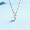 Tezzc 1ct Moissanite Necklaces for Women Marquise Shape Pendant S925 Silver with Gold Plated Party Necklace Design Chain Jewelry