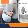Lishen Portable Inflatable U-Shaped Travel Neck Pillow with Hood