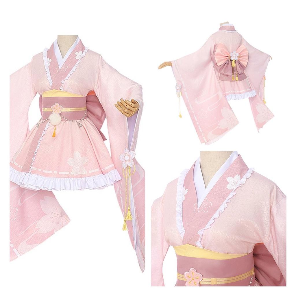 Cosplay Costume Anime Uraraka Ochaco Japanese Kimono Set Full