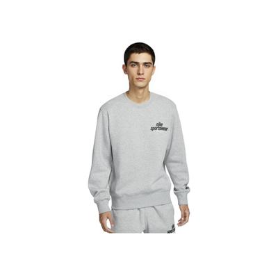Nike Sportswear Club SS25 BB Crew NSW GFX Casual Simple Round Neck Long Sleeve Sweatshirt Men Sweatshirt Light-Gray HJ2174063