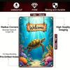 1pc Vintage Metal Tin Sign, Underwater Turtle Welcome 2D Flat Retro Wall Decor, 12x8 Inch Durable Iron Plaque, Easy-to-Hang Ornament