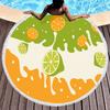 Orange Juice Beach Towel Fresh Orange Juice Design Soft Polyester Round Beach Towels for Beach Cushion Yoga Towel Indoor Outdoor