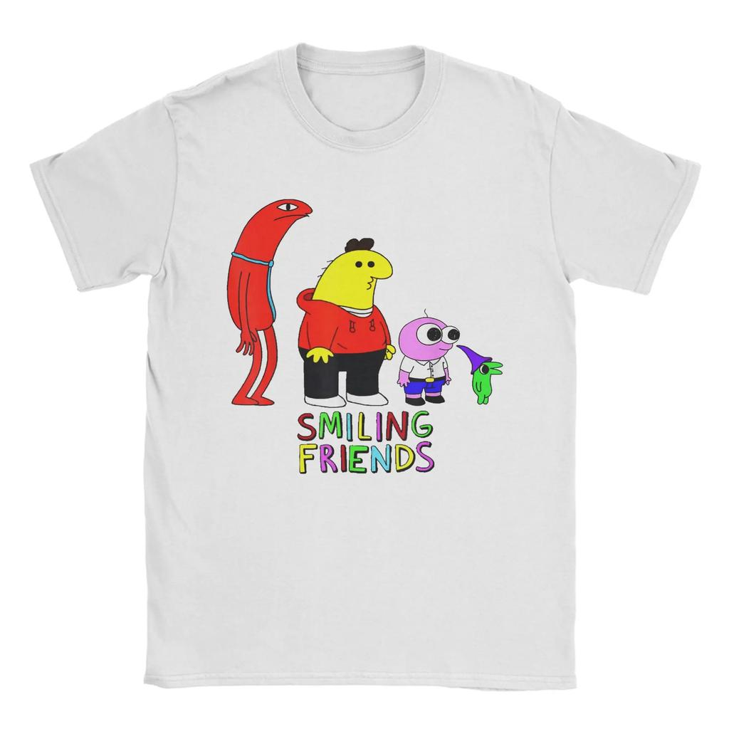 Smiling Friends Glep Flowers T Shirt Men Women Cotton Cool T-Shirt Round Neck Tee Shirt Short Sleeve Tops
