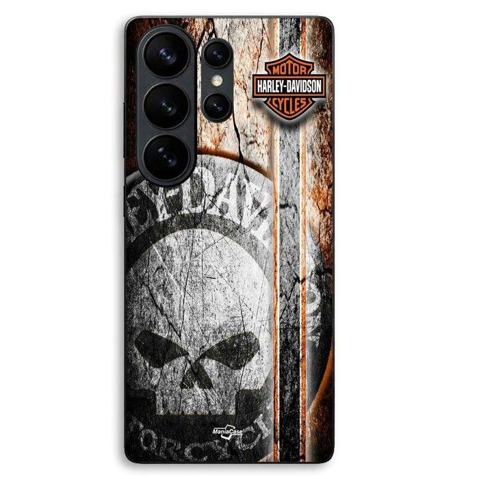 Hülle Für Samsung Galaxy S26 Ultra Harley Davidson Totenkopf vintage Maniacase schwarz