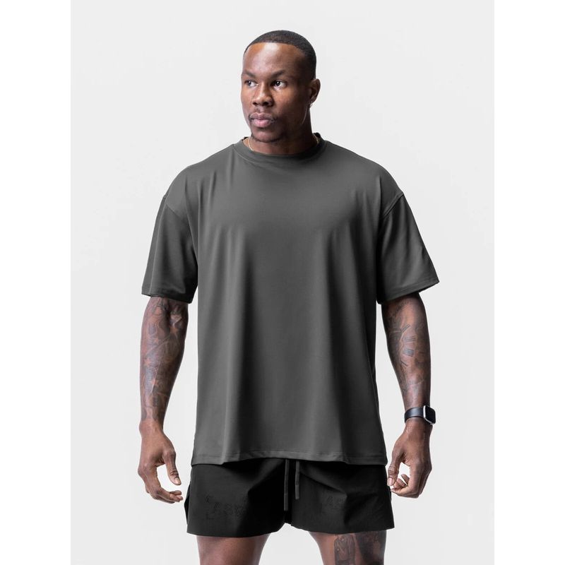 ASRV Men Loose Plus Size Short Sleeve Round Neck T-Shirt