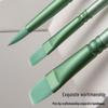 Watercolor Brush Set: Round & Flat Nylon Brushes for Beginners & Students