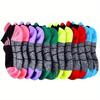 6 Pairs Women's Athletic Compression Socks - Low-Cut Airy Sweat-Absorbing Socks Ideal For Jogging & Outdoor Activities