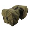 Bike Seat Double Bag Watertight Canvas Large Capacity Bike Rear Rack Double Side Bag for Cycling 43L